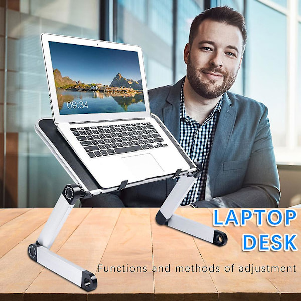 Aluminium Laptopställ Med CPU-fläkt Bärbar Vikbar Laptoplyftare