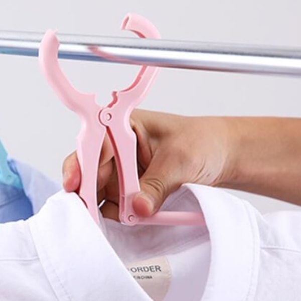 Torkställbara Plastgalgar med Spänne Vindtätt Anti-Deformation Reseklädgalgar 5 st