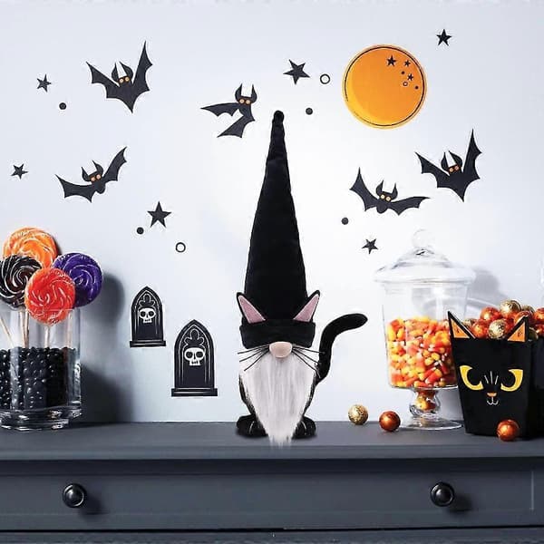 Halloween Tomte Katt Tomte Prydnad Docka Kreativ Ansiktslös Docka