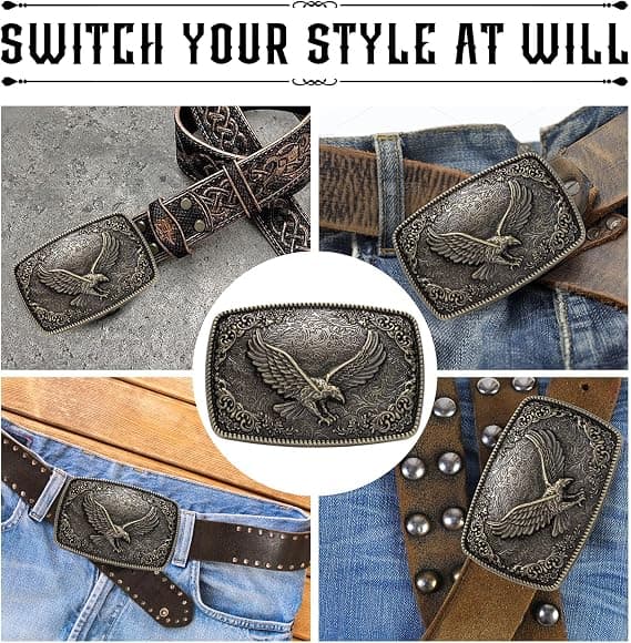 Vyön soljet miehille ja naisille - Western Cowboy -vyön solki Kotka-vyön solki