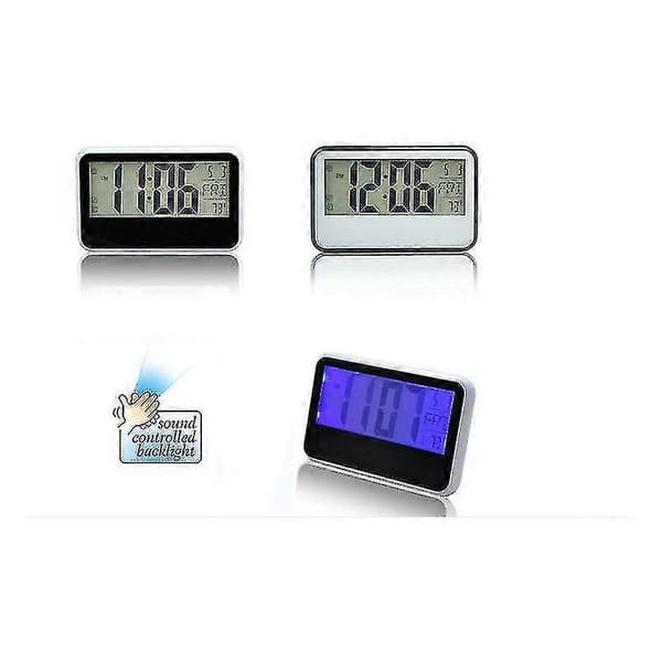 Large Silent LCD Wall Clock with Temperature and Humidity Display, Clock with Day and Date, Digital Wall Clock for Home Office