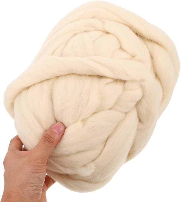 Ullrovinggarn for håndverk, pedagogisk bruk, lett å forme, enkel elegant beige