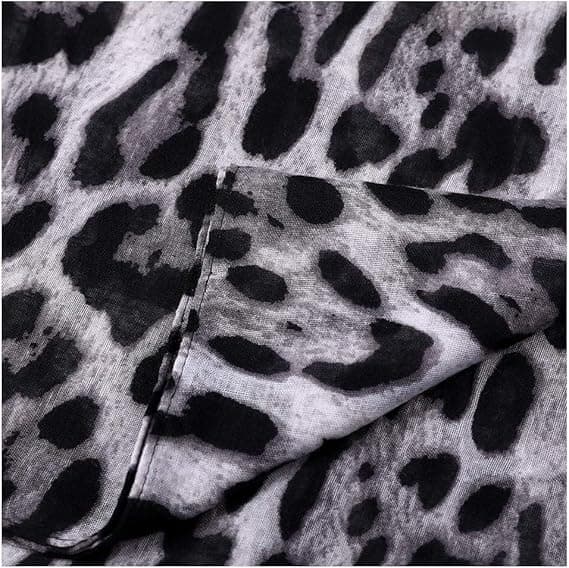 Large Leopard Print Women's Scarf in Soft Fabric, Rectangular, Casual, 90x180cm
