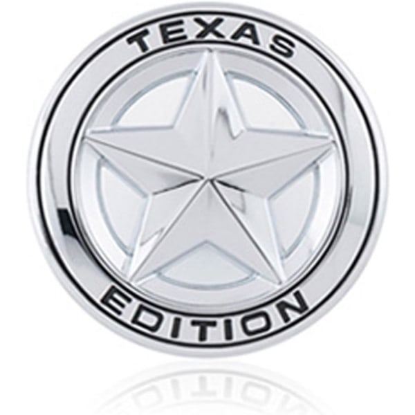 3D Metal Texas Edition Stjernelogo Bilklistremerke Emblem Badge-klistremerker for bildekorasjon DIY-tilbehør