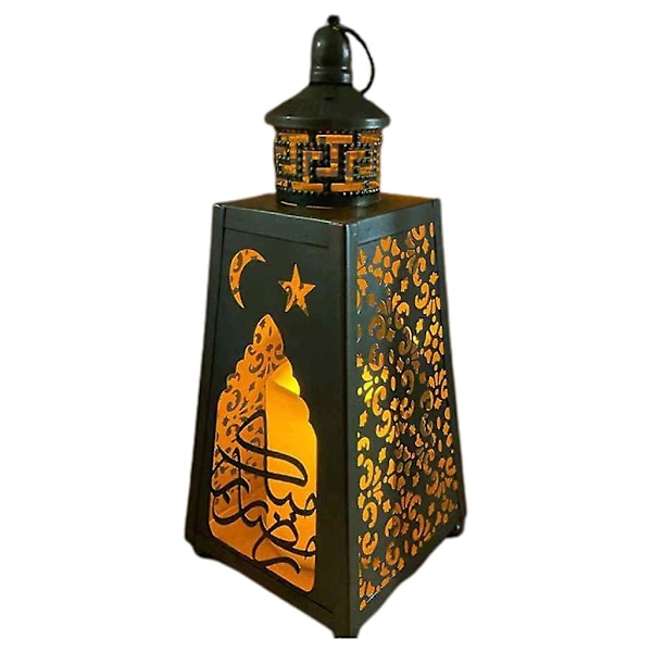 Hult Led Lys Bordpynt Måne Stjerne Landskab Lys Ornament Stil 3
