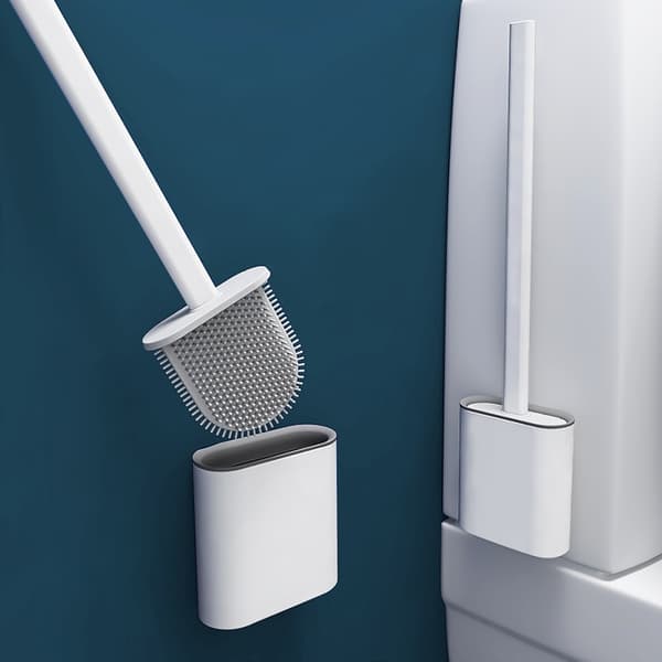 Silikone toiletbørste, dybderengøring til badeværelsestoilet