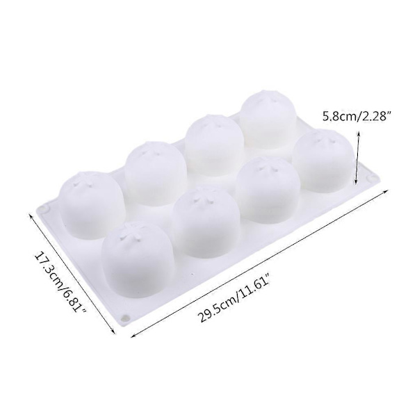 Baking Molds 8 Cups Non-stick Muffin Pan Baking Tray Quick Release Orange Shaped