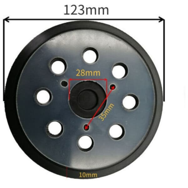 125 mm sanding pad, 8-hole sanding discs, sanding pad