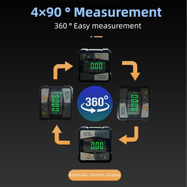 Digital Angle Gauge Inclinometer Magnetic Base Angle Meter Level Test Tool, New Model Laser Digital Display Inclinometer, Level, Spirit Level E18