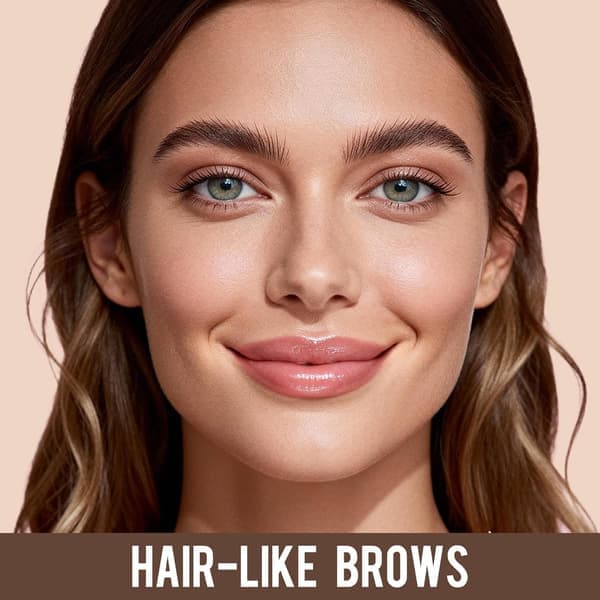 Eyebrow Pen - 2-pack 4-tip Precision Brush for Naturally Fuller Brows - Long-lasting