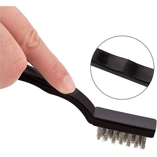 3 metalrensebørster i rustfrit stål, messing og nylon til rust, svejsning og slagger
