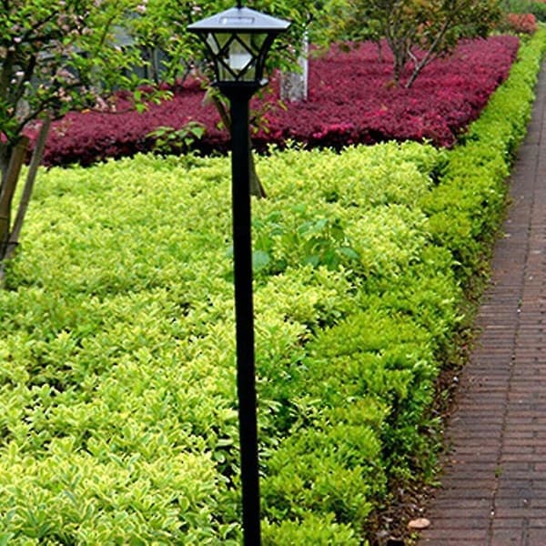 1,5 m LED solcellelamper traditionel havelampe lygtepæl lanterne indretning