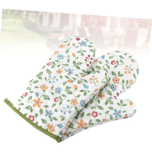 1 par grydelapper blomsterdesign bagehandsker varme