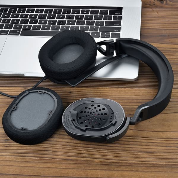 2 Pcs Black Mesh Earpads Replacement compatible with Corsair HS55, HS55 PRO, HS65 Gaming Headset