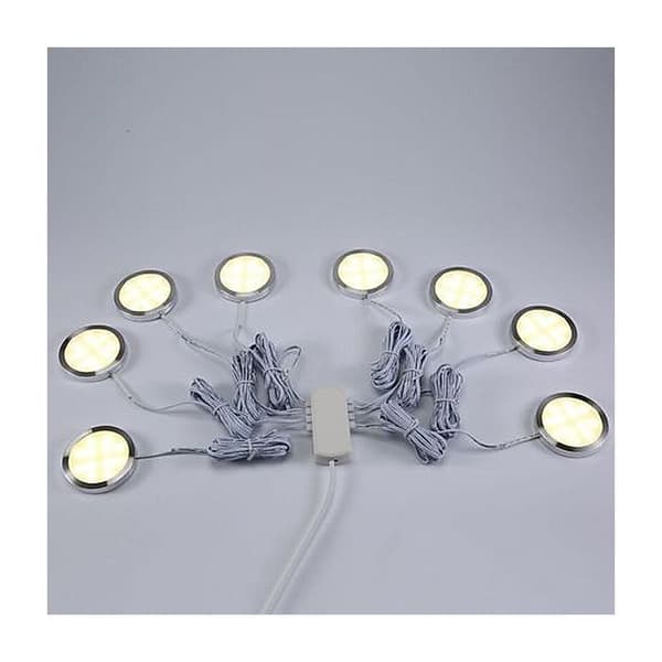 LED-underskåpsbelysning, infälld spotlight för kök, varmvit 3000K (8-pack) [Klass A+]
