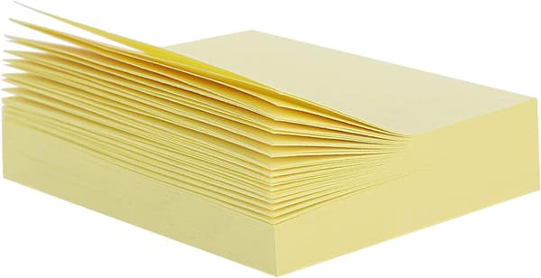 Sticky notes, 12-pak, 76x76 mm, 100 ark pr. blok, i alt 1200 stk, gule