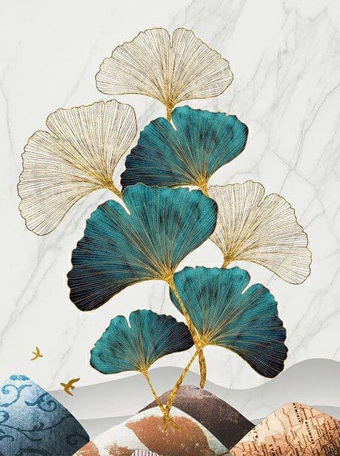 5D-timanttimaalaus, DIY-timanttimaalaus Ginkgo, timanttimaalaus