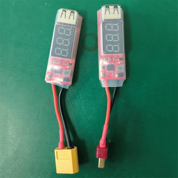 2S-6S Lithium Batteri Konverter til USB Oplader med Spændingsdisplay Adapterkort til Beskyttelse af Telefonfunktioner, XT60