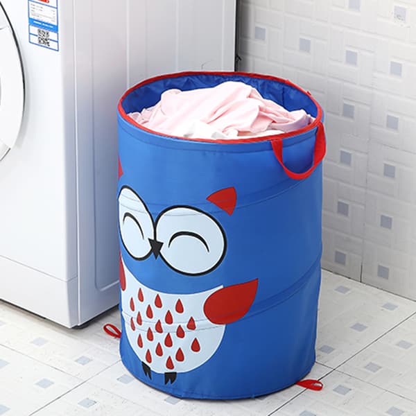 Foldable Cute Cartoon Fabric Laundry Basket Large Organizer Laundry Bag Holder for Home Ladybug Ladybug
