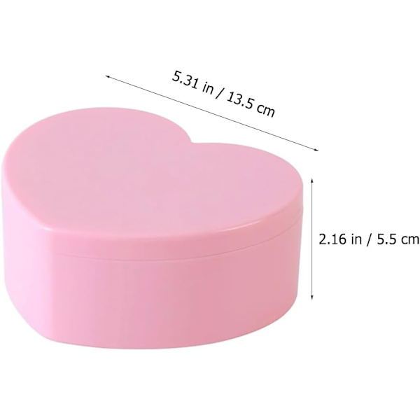 3 stk hjerteformet smykkeskrin 3 stk