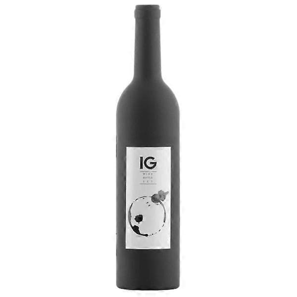 Presentförpackning, 5x Vintillbehör - Vinflaska Svart