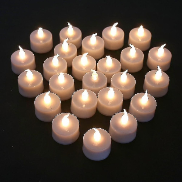 24 kpl välkkyvät led-kynttilät kaukosäätimen paristokäyttöiset liekettömät kynttilät kotiin