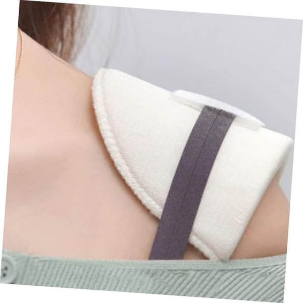 Invisible Shoulder Pads 4 Sets Self-Adhesive Sponge Shoulder Pads for Women's Low Shoulders