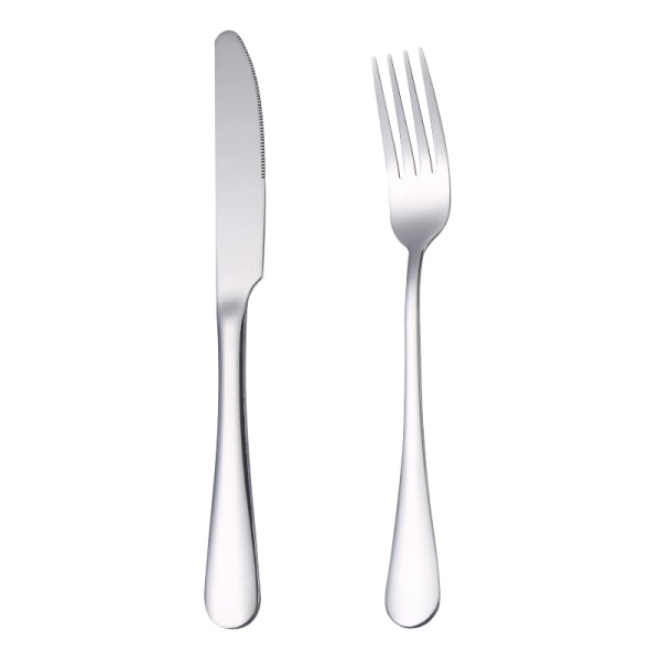 Sæt med knive og gafler, Bestiksæt med rustfrit stål i bedste fødevarekvalitet, Bestiksæt til hjemmerestauranthotel