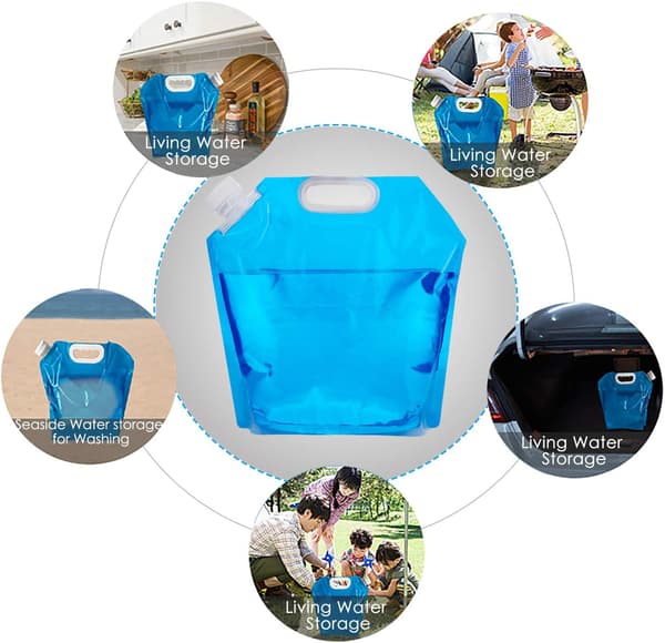 Foldable Water Container, BPA-Free, Portable Collapsible Water Tank for Outdoor Use, Suitable for Backpacking, Camping, Hiking, etc.