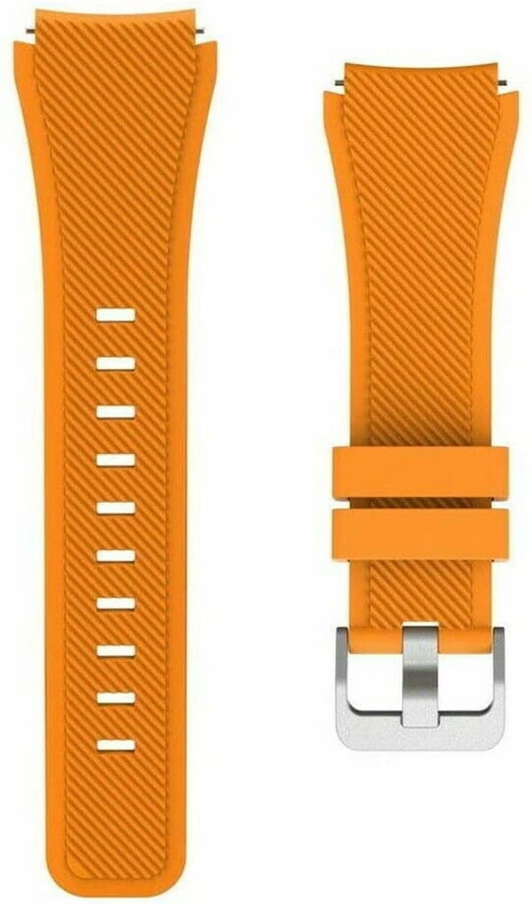 Silicone Smartwatch Strap - Suitable for Samsung Gear S3 - Silicone Strap - Watch Strap - Wristband - Orange