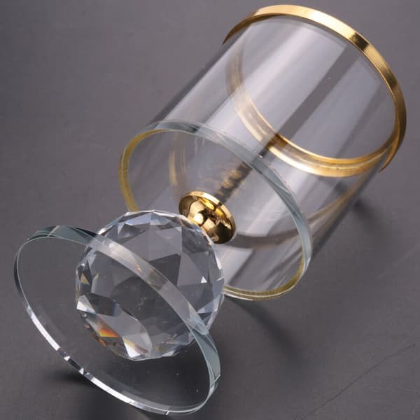 Krystallpelarsøyle Lysestake Glass Lysestake Telys Lysestaker Søyle Lysestake for Borddekor S