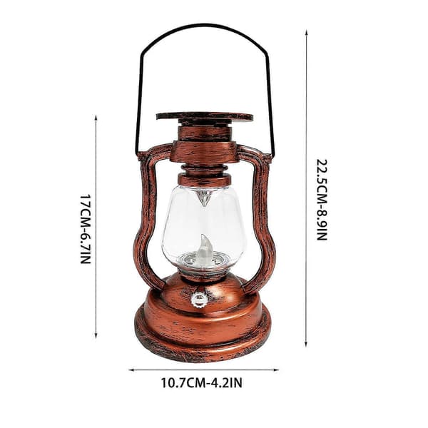 Retro parafinlampe LED hestelampe utendørs bærbar oppladbar campinglykt