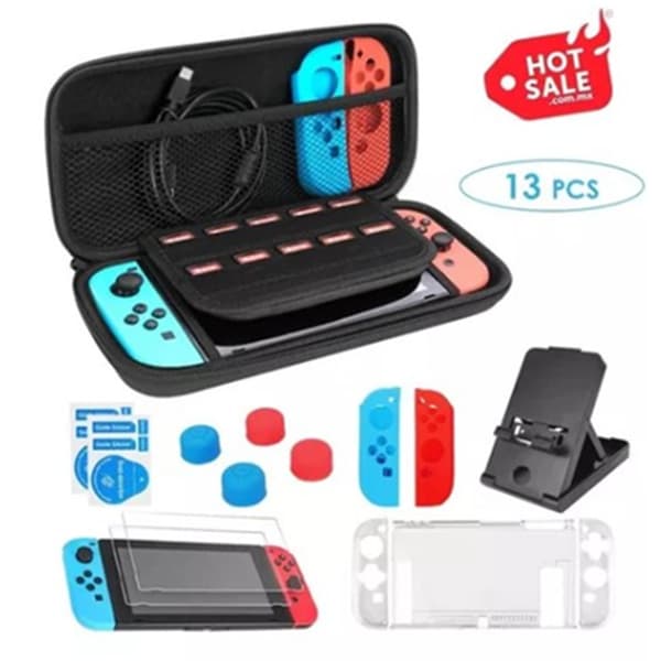 Väska för Nintendo Switch, hård reseväska, svart