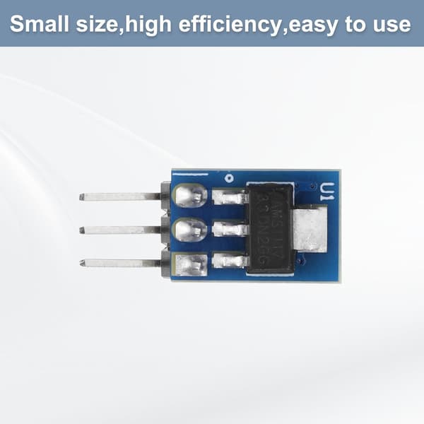 DC-DC Buck Converter Spänningsregulator Nedtrappningsströmodul AMS-1117 5-12V till 3.3V 0.8A 3 stift för justeringstransformatorer 8 st item_package_quantity