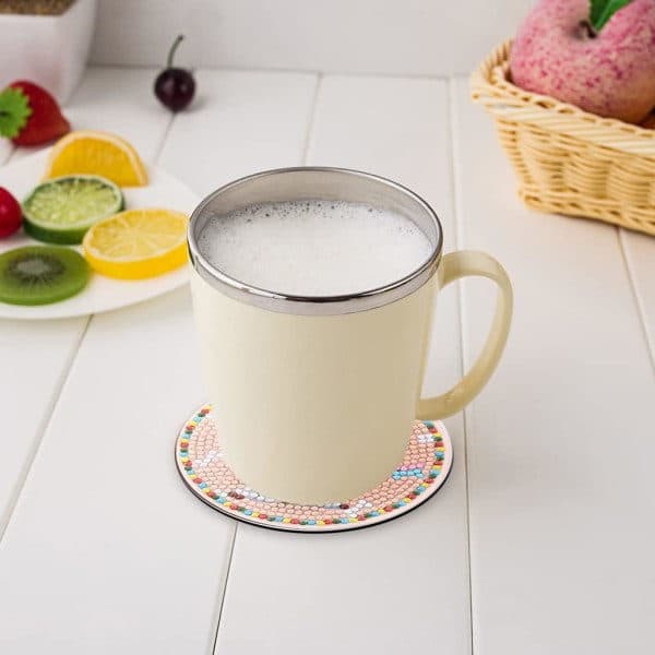 8 dele 5D DIY Diamantmaleri Coasters, Diamantkunstmaleri
