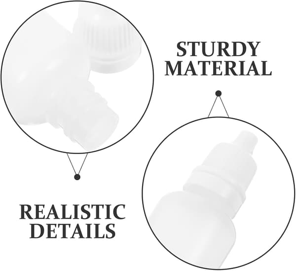 100 stk 20 ml plastdråpeflasker med korker, klembare øyebeholdere for oljelagring, laboratoriebruk