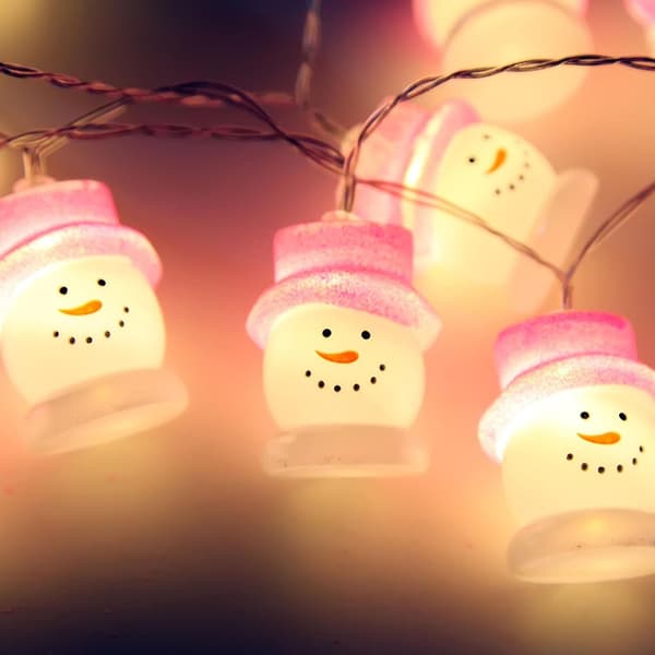 LED-lyskjeder til jul med batteriboks for fest og juledekorasjon
