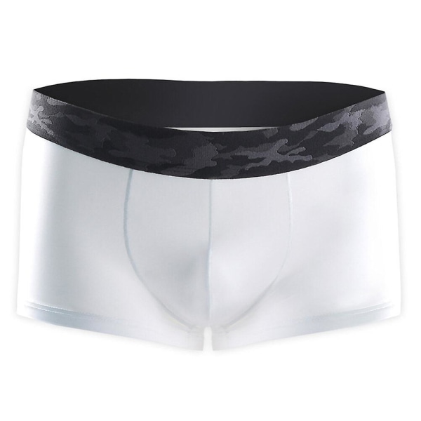 Boxershorts för män, ultratunna andningsbara issilke sömlösa boxershorts (vita) - Storlek XlWhiteXL White XL