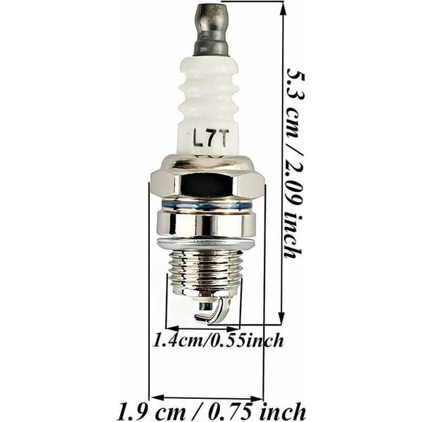 5 pieces L7T Spark Plugs for Chainsaw, Lawn Mower, Small Engine Accessories, Compatible Replacement Spark Plugs for Brush Cutters and Chainsaws