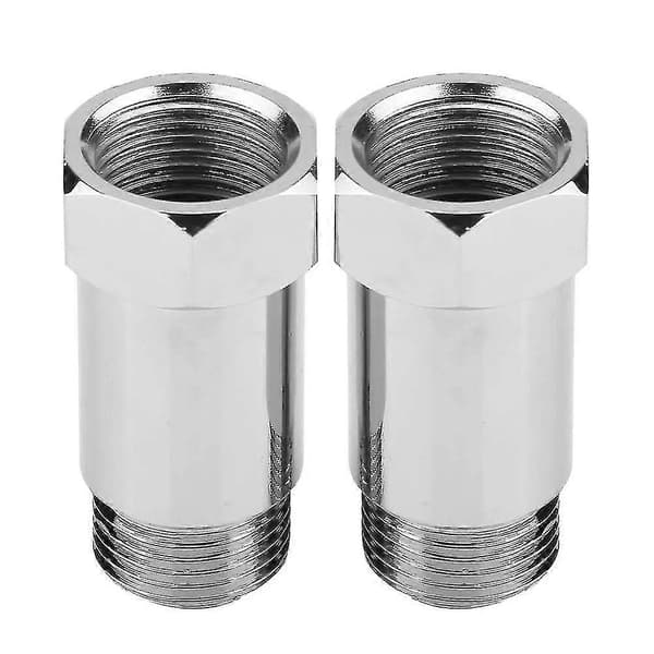 O2-sensorafstandsstykke + iltsensor 2 stk. 45 mm M18*1.5 Check Engine Light Eliminator Adapter O2 iltsensorforlænger afstandsstykke sølv