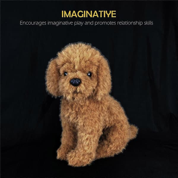 Realistinen pehmolelu Koira Labradoodle Koira pehmoeläin lapsille