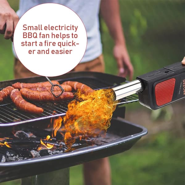 Bärbar handhållen elektrisk BBQ-matlagningsfläkt Luftblåsare Eldbälgverktyg för utomhuscamping Matlagning Picknickgrill