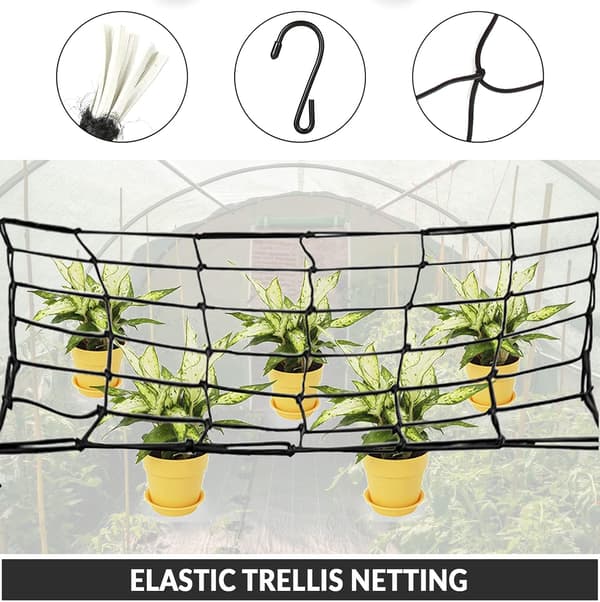 Elastisk net 90 * 90 cm plantestøtte rullende net til plantetelt, hydroponisk planterum rullende net, og universelt kraftigt netnet med