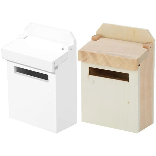 Mini Postkasse Ornament Lille Postkasse Legetøj til Børn Samlere i Blandede Farver 2 stk.