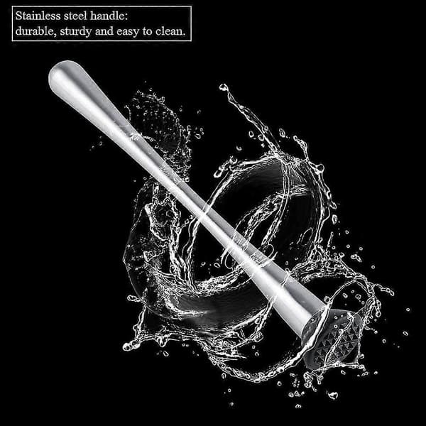 Stainless Steel Cocktail Muddler Long Handle Bar Muddler Fruit Mixer Wine Mixing Tool