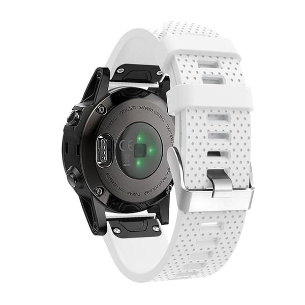 Armbånd til Garmin Fenix 5S Plus Silikon Hvit Hvit White