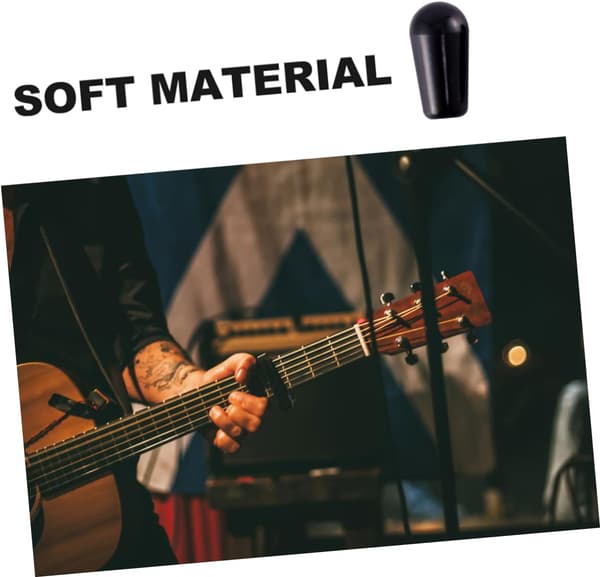 5 stk. vippekontaktknapper til guitar, modstandsdygtige dæksler for forbedret greb og til reservedele til elguitar