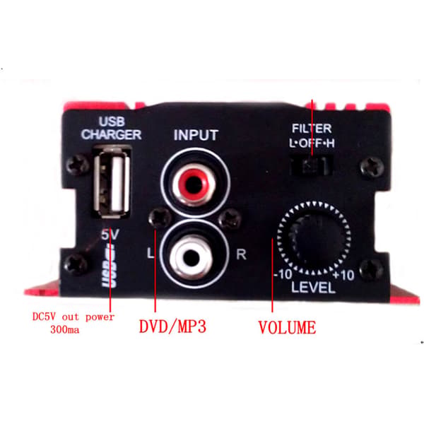 Mini Hi-Fi 500W 2-kanals bilhögtalare [qb]
