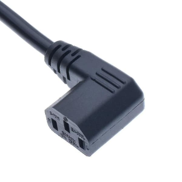 IEC320 C14 til C13 forlængerkabel, C14 med skruehuller og C13 kort længde