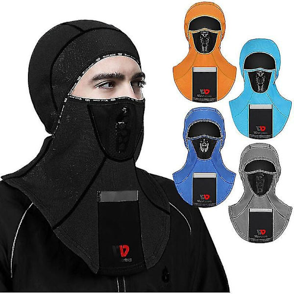 Reflekterande Mask för Män Andningsbar Ficka Utomhus Sport Varm Vindtät Cykling, Orange